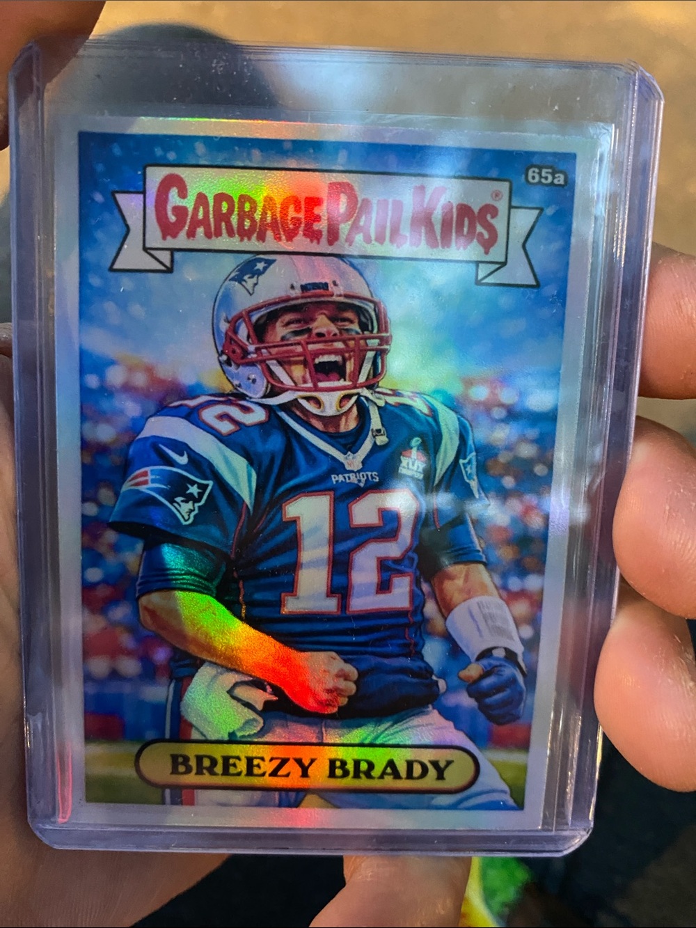 Garbage Pail Kids Breezy Brady Holographic Football Novelty Card